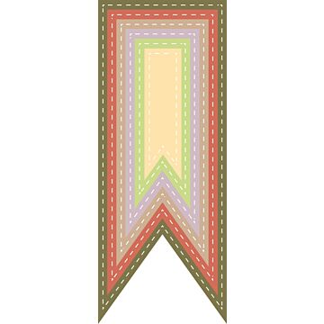 Pre-Order Prism Studio Die, Nesting Stitched Pennants