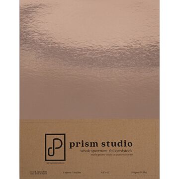 Pre-Order Prism Studio 8.5X11 Whole Spectrum Foil Cardstock, Rose Gold (5 Sheets)