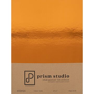 Prism Studio 8.5x11 Whole Spectrum Foil Cardstock, Copper (5 Sheets)