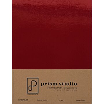 Prism Studio 8.5x11 Whole Spectrum Foil Cardstock, Ruby (5 Sheets)