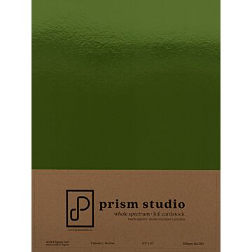 Prism Studio 8.5x11 Whole Spectrum Foil Cardstock, Emerald (5 Sheets)