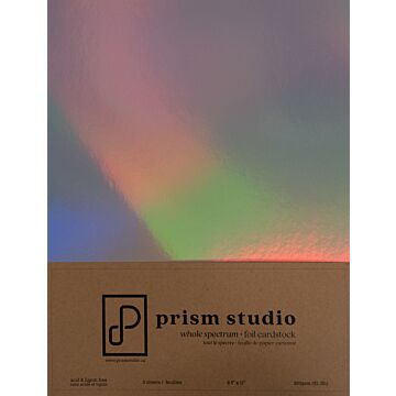 Pre-Order Prism Studio 8.5X11 Whole Spectrum Foil Cardstock, Holographic (5 Sheets)