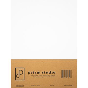 Pre-Order Prism Studio 8.5X11 Ultra-Smooth Cardstock 110lb, Solar White (25 sheets)