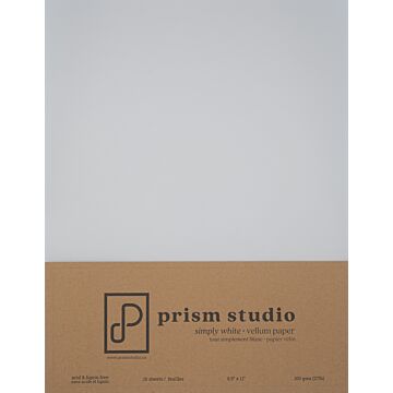 Pre-Order Prism Studio 8.5x11 Vellum Paper, Simply White (10 sheets)