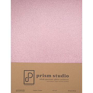 Pre-Order Prism Studio 8.5X11 Whole Spectrum Glitter Cardstock, Rose Gold (5 sheets)