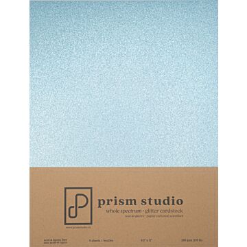 Pre-Order Prism Studio 8.5X11 Whole Spectrum Glitter Cardstock, Aquamarine (5 sheets)