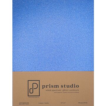 Pre-Order Prism Studio 8.5X11 Whole Spectrum Glitter Cardstock, Sapphire (5 sheets)
