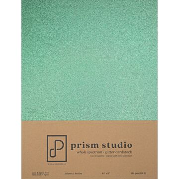 Pre-Order Prism Studio 8.5X11 Whole Spectrum Glitter Cardstock, Emerald (5 sheets)