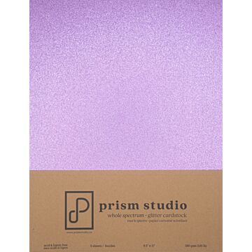 Pre-Order Prism Studio 8.5X11 Whole Spectrum Glitter Cardstock, Rubellite (5 sheets)