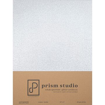 Pre-Order Prism Studio 8.5X11 Whole Spectrum Glitter Cardstock, Chrome (5 sheets)