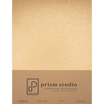 Pre-Order Prism Studio 8.5X11 Whole Spectrum Glitter Cardstock, Pharaoh (5 sheets)
