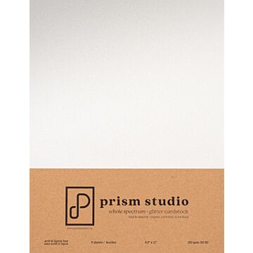 Pre-Order Prism Studio 8.5X11 Whole Spectrum Glitter Cardstock, Quartz (5 Sheets)