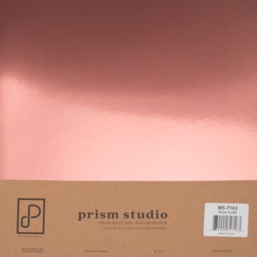 Pre-Order Prism Studio 12X12 Whole Spectrum Foil Cardstock, Rose Gold (15 Sheets)