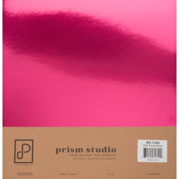 Pre-Order Prism Studio 12X12 Whole Spectrum Foil Cardstock, Pink Tourmaline (15 Sheets)