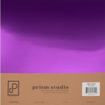 Pre-Order Prism Studio 12X12 Whole Spectrum Foil Cardstock, Amethyst (15 Sheets)