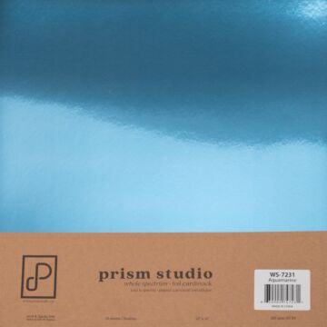 Pre-Order Prism Studio 12X12 Whole Spectrum Foil Cardstock, Aquamarine (15 Sheets)