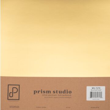 Pre-Order Prism Studio 12X12 Whole Spectrum Foil Cardstock, Brushed Gold (15 Sheets)