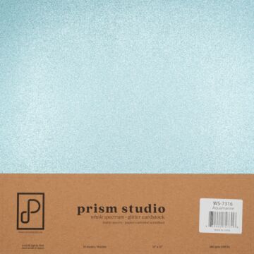 Pre-Order Prism Studio 12X12 Whole Spectrum Glitter Cardstock, Aquamarine (15 sheets)