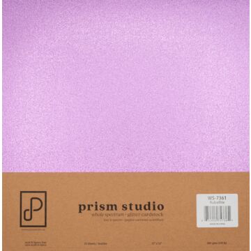 Pre-Order Prism Studio 12X12 Whole Spectrum Glitter Cardstock, Rubellite (15 sheets)