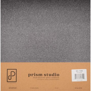 Pre-Order Prism Studio 12X12 Whole Spectrum Glitter Cardstock, Obsidian (15 sheets)