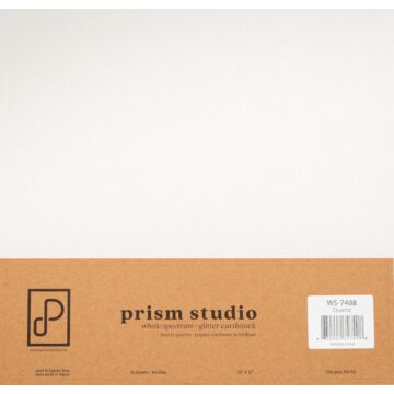 Pre-Order Prism Studio 12X12 Whole Spectrum Glitter Cardstock, Quartz (15 sheets)