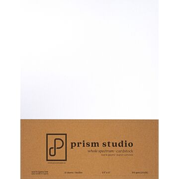 Pre-Order Prism Studio 8.5X11 Whole Spectrum Smooth Cardstock, 110lb - Simply White (10 Sheets)