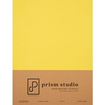 Pre-Order Prism Studio 8.5X11 Whole Spectrum Smooth Cardstock, 110lb - Buttercup (10 Sheets)