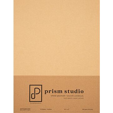 Pre-Order Prism Studio 8.5X11 Whole Spectrum Smooth Cardstock, 110lb - Kraft (10 Sheets)