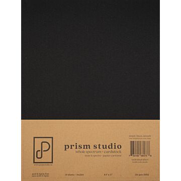 Pre-Order Prism Studio 8.5X11 Whole Spectrum Smooth Cardstock, 80lb - Simply Black (25 Sheets)