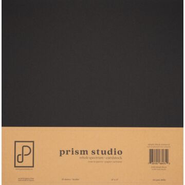 Pre-Order Prism Studio 12X12 Whole Spectrum Textured Cardstock, 80lb - Simply Black (25 Sheets)