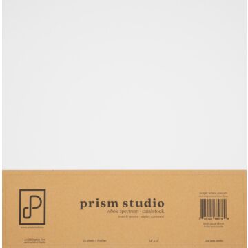 Pre-Order Prism Studio 12X12 Whole Spectrum Smooth Cardstock, 80lb - Simply White (25 Sheets)