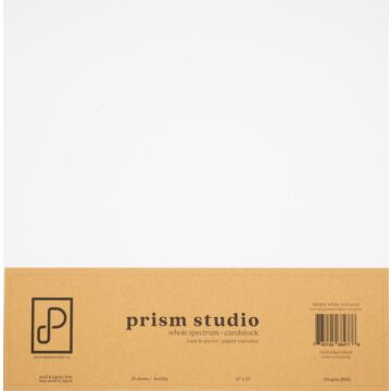 Pre-Order Prism Studio 12X12 Whole Spectrum Textured Cardstock, 80lb - Simply White (25 Sheets)