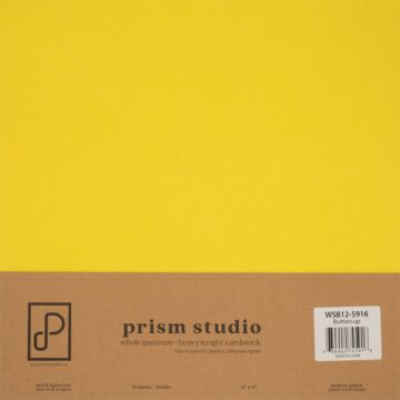Pre-Order Prism Studio 12X12 Whole Spectrum Smooth Cardstock, 92lb - Buttercup (25 Sheets)