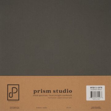 Pre-Order Prism Studio 12X12 Whole Spectrum Smooth Cardstock, 92lb - Southern Moss (25 Sheets)