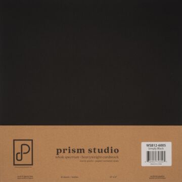 Pre-Order Prism Studio 12X12 Whole Spectrum Smooth Cardstock, 92lb - Simply Black (25 Sheets)