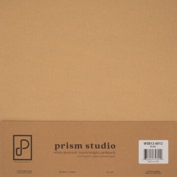 Pre-Order Prism Studio 12X12 Whole Spectrum Smooth Cardstock, 92lb - Kraft (25 Sheets)