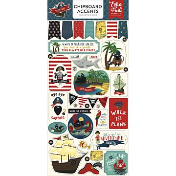 Echo Park - 6X13 Chipboard Accents - Pirate Tales