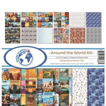 Reminisce 12X12 Collection Kit, Around the World