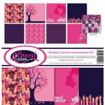 Reminisce 12X12 Collection Kit, Breast Cancer Awareness