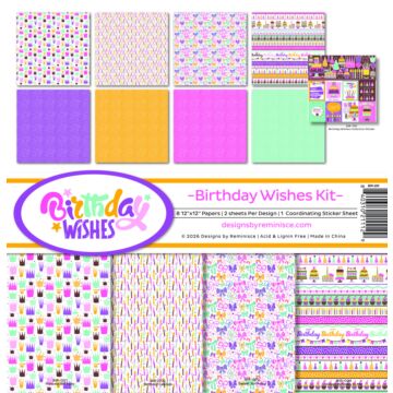 Reminisce Birthday Wishes 12X12 Collection Kit