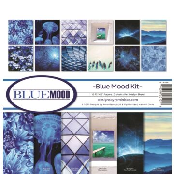 Reminisce 12X12 Collection Kit, Blue Mood