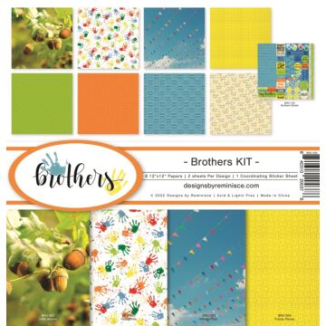 Reminisce 12X12 Collection Kit, Brothers