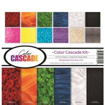 Reminisce 12X12 Collection Kit, Color Cascade