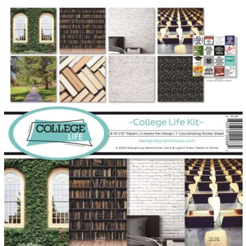 Reminisce 12X12 Collection Kit, College Life
