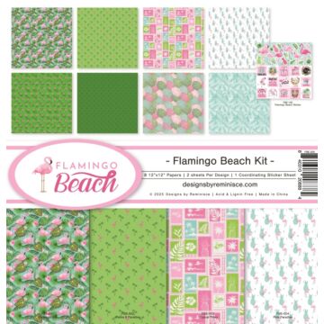 Reminisce 12X12 Collection Kit, Flamingo Beach