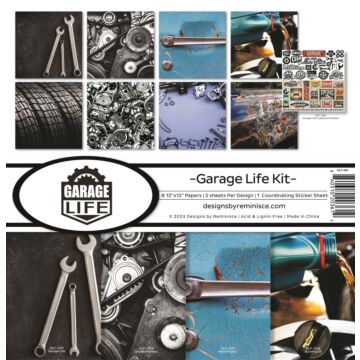 Reminisce 12X12 Collection Kit, Garage Life