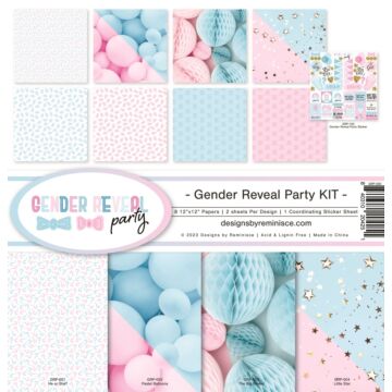 Reminisce 12X12 Collection Kit, Gender Reveal Party
