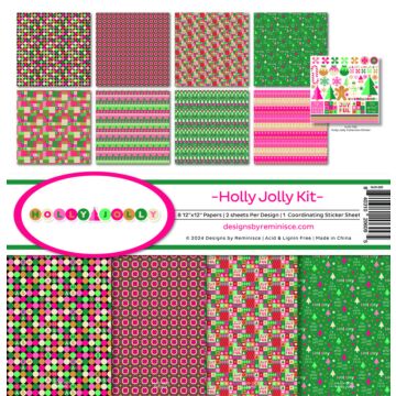 Reminisce 12X12 Collection Kit, Holly Jolly