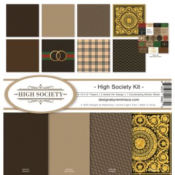 Reminisce 12X12 Collection Kit, High Society