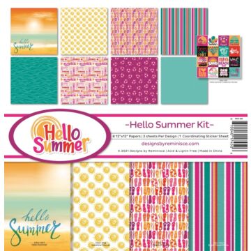 Reminisce 12X12 Collection Kit, Hello Summer